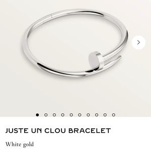 NTW Cartier Juste un Clou bracelet, classic, 18K white gold, Size 16 cm